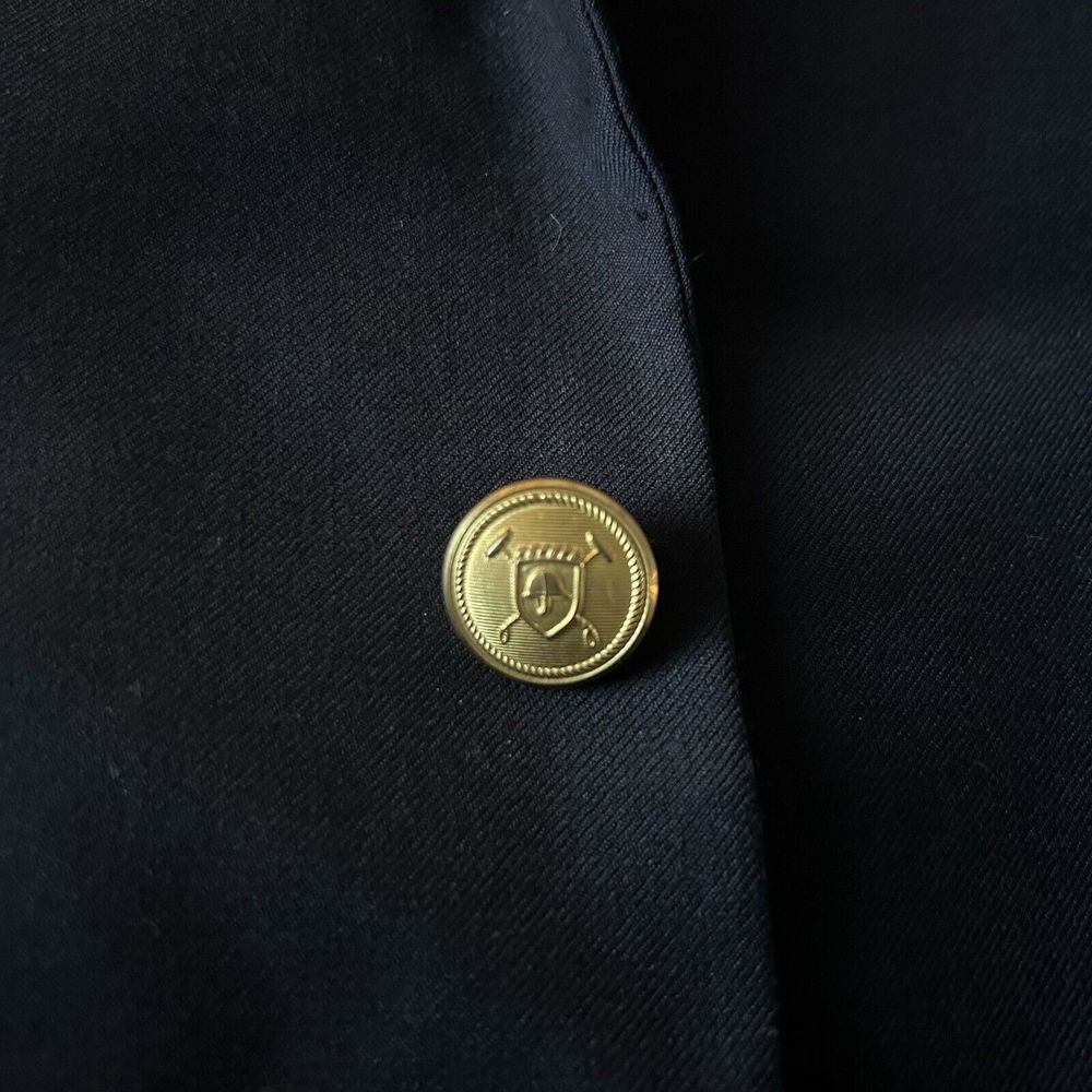 Lauren Ralph Lauren Blazer Men's 42L Gold Button Navy Sport Coat Wool Jacket - Picture 3 of 8